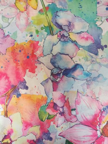 Eșarfă-batic cu pictură ,,Crinul Imperial,,