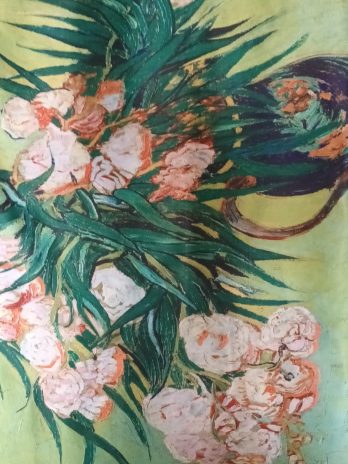 Eșarfă-batic din mătase cu picturi in stil Van Gogh